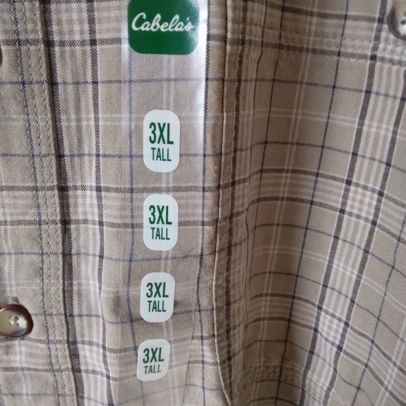 NWT-CABELA'S 3XLT LONG SLEEVE BUTTON-UP - Picture 3 of 3